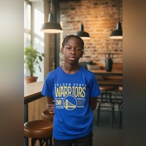 NBA Golden‎ State Warriors Stephen Curry #30 Youth Blue T-Shirt Size S (8)